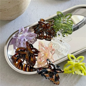 Elegant Acetate Butterfly Hair Claw Clip For Women Romantic Spring Marble Pattern Small Hair Grip Fashion Hair Accessories