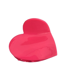 Pink heart-shaped acetate claw clip for women's hair styling and elegant updos