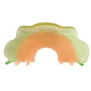 Green and pink cantaloupe jelly color acetate large claw clip for hair styling