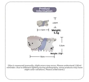 Comparaison détaillée des pinces à cheveux chien blanc avec dimensions et poids précis