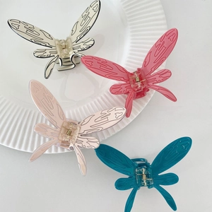 Fashion Butterfly Acetate Hair Claw Clip For Women Marble Pattern Hair Accessories Large Dragon Fly Styling Hair Clip