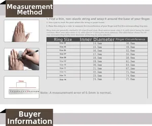 Size guide for stainless steel roman numeral rings with measurement instructions