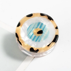 Einzigartige Evil Eye Handyhalterung mit Leopardenmuster und blauer Harzperlen-Iris