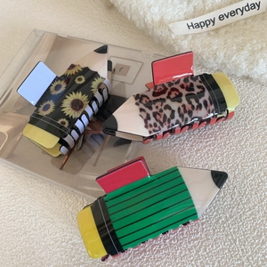 Pinza per Capelli Creativa in Acrilico a Forma di Matita Puzzle Casa Fermagli per Capelli Carini per Donne Ragazze Accessori per Capelli