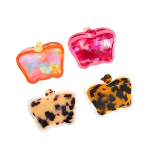 Sweet acetic acid hair claw clip set with fruit and marble patterns for women styling