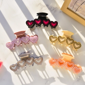 Koreanische Süße Acetat Herz Haarklammer Große Herzförmige Haargreifer Für Damen Elegante Dicke Haar Accessoires Täglich Kopfschmuck