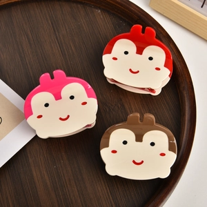 Pince à Cheveux Mignonne de Singe Animal en Acétate Fait à la Main Grande Pince Requin Accessoire de Coiffure Mode pour Femmes Filles