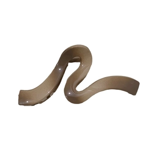 Large wave-shaped gradient brown hair claw clip with shimmering glitter finish