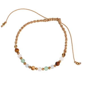 Bohemian handgeweven kleurrijke kralenarmband met verstelbare treksluiting