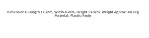Detailed dimensions of printed butterfly hair claw clip measuring 12.2 x 4.2 x 13.5 cm