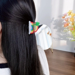 Mini molletta per capelli arcobaleno con design a nuvola colorata per acconciature