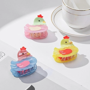 Schattige Kleine Kip Celluloseacetaat Haarklem Voor Vrouwen Mode Cartoon Haan Haaraccessoires Dagelijkse Styling