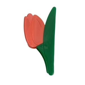 Pince à cheveux élégante en forme de tulipe rose et verte pour coiffures douces