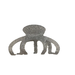Sparkling grey hair claw clip for women featuring a minimalist marble glitter finish