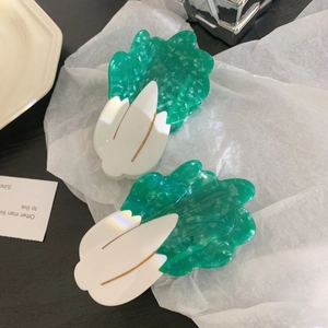 Creative Chinese Cabbage Shape Hair Claw Acetate Large Vegetable Shark Clip For Women Funny Realistic Hair Accessories