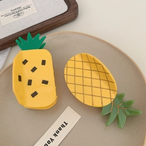 Süße Ananas-Haarklammern aus Acetat für Damen, modische Haar-Accessoires-Set