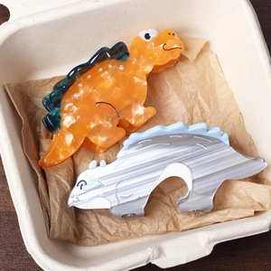 Acetate Dinosaur Hair Claw Clip Cute Animal Shaped Shark Clip Marble Pattern Hair Catch Large Hair Clamp Accessories For Women
