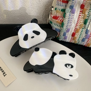 Süße Panda Haarklammer in Schwarz und Weiß für elegante Hochsteckfrisuren