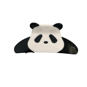 Süße Panda-Haarklammer in Schwarz und Weiß für elegante Hochsteckfrisuren im Alltag