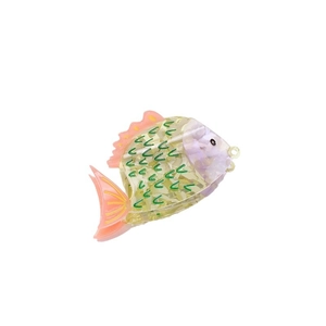 Pince à cheveux en forme de poisson en acétate avec texture coquillage nacré