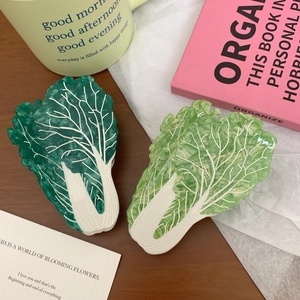 Pince à Cheveux à la Mode en Acéte de Cellulose en Forme de Chou Chinois Design Créatif de Légume pour Coiffure de Femme