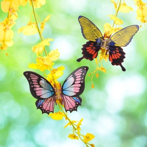 Women Large Acetate 3D Butterfly Hair Claw Clip Sweet Simulation Butterfly Styling Accessory For Daily Party Thick Hair Jewelry