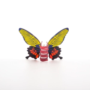 Large 3D butterfly hair claw clip with vibrant colorful wings and durable acrylic grip