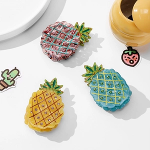 Pince à Cheveux Crabe Forme d'Ananas en Acétate de Cellulose Avec Strass Fruits Pince pour Femmes Filles Accessoires Cheveux