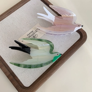 Sweet Acetate Swallow Bird Hair Claw Clip Vintage Animal Shaped Hairpin For Women Daily Fashion Hair Accessories