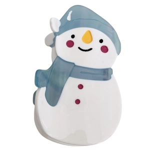 Pince à cheveux mignonne bonhomme de neige blanc et bleu pour accessoires d'hiver