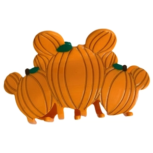 Molla per capelli a zucca di Halloween con orecchie a cartone animato in acetato arancione