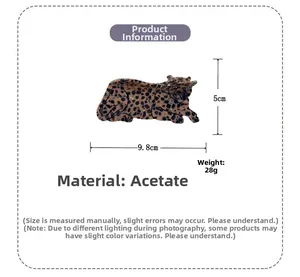Tabella taglie dettagliata per la molletta per capelli in acetato leopardato da 9,8 cm