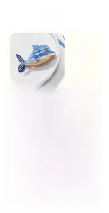 Detail view of acetate ocean-themed hair claws with marble and starry patterns