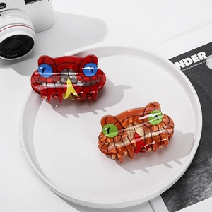 Cartoon Snake Head Acetate Hair Claw Unique Animal Pattern Shark Clip For Women Large Hair Clamp Handmade Hair Accessories