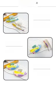 Vue détaillée des dégradés de couleurs vibrants et du fini pailleté sur les pinces sirènes