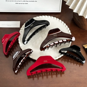 Pince Crabe en Acétate Fait à la Main Style Français pour Femmes Grande Pince Crocodile Brillante pour Coiffures Élégantes Accessoires Cheveux