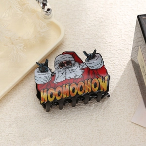 Molla per capelli natalizia con motivo Babbo Natale e decorazione festiva HOO HOO