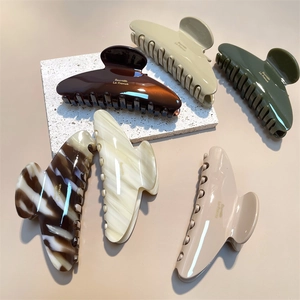 Pince à Cheveux en Acétate de Style Français Haute Qualité Grande Pince Géométrique pour Femmes Accessoires de Coiffure Élégants