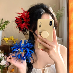 Neuer Chinesischer Stil Spinnenlilie Haarklammer Acetat Antik Handgefertigt Mori Blume Seitenclip Süßer Kopfschmuck Für Damen