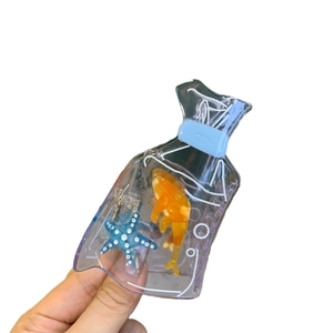 Pinza per capelli creativa in acetato con design di pesce rosso e stella marina