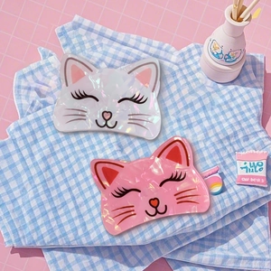 Pince à Cheveux en Acétate Forme de Chat Mignonne Iridescente Nacrée Accessoire de Coiffure Doux pour Femmes et Filles