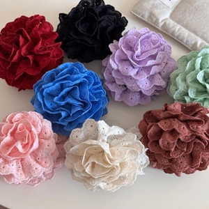 Collection de 8 pinces à cheveux en dentelle florale avec broderie douce élégante