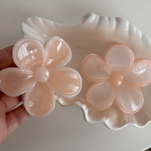 Zweiteiliges Blumen-Haarspangen-Set in süßen Pastellfarben und Rosa für Damen