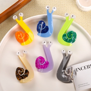 Pinza Per Capelli Creativa A Forma Di Lumaca In Acetato Design Animale Trama Marmorea Per Donne Ragazze Accessori Per Capelli