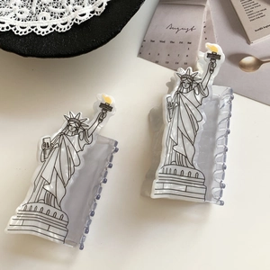 Creative Statue of Liberty acetate hair claw clips for women stylish hair accessories