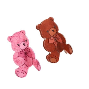 Lot de pinces à cheveux ours mignon avec accessoires marbrés roses et ours marron