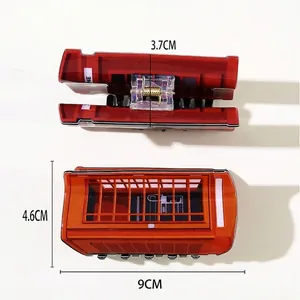 Vintage red British telephone booth hair claw clip 9cm large acetate shark jaw clip