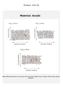 Vue détaillée des pinces à cheveux MRS, WIFEY et BRIDE en perles avec strass brillants