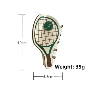 Tennis racket acetate hair claw clip, 10cm x 5.5cm size, weighing 35g for styling