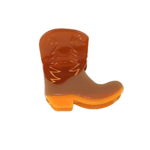Pince à cheveux créative en forme de botte de cowboy en acétate tricolore poli chic